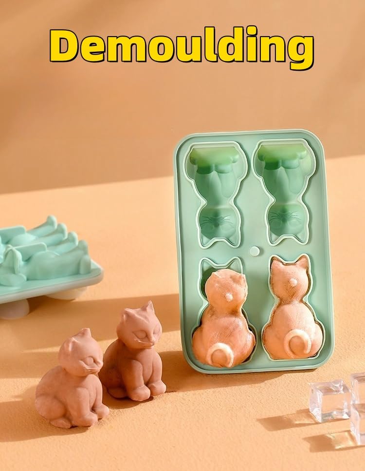 Cute 3D Cat Ice Mold