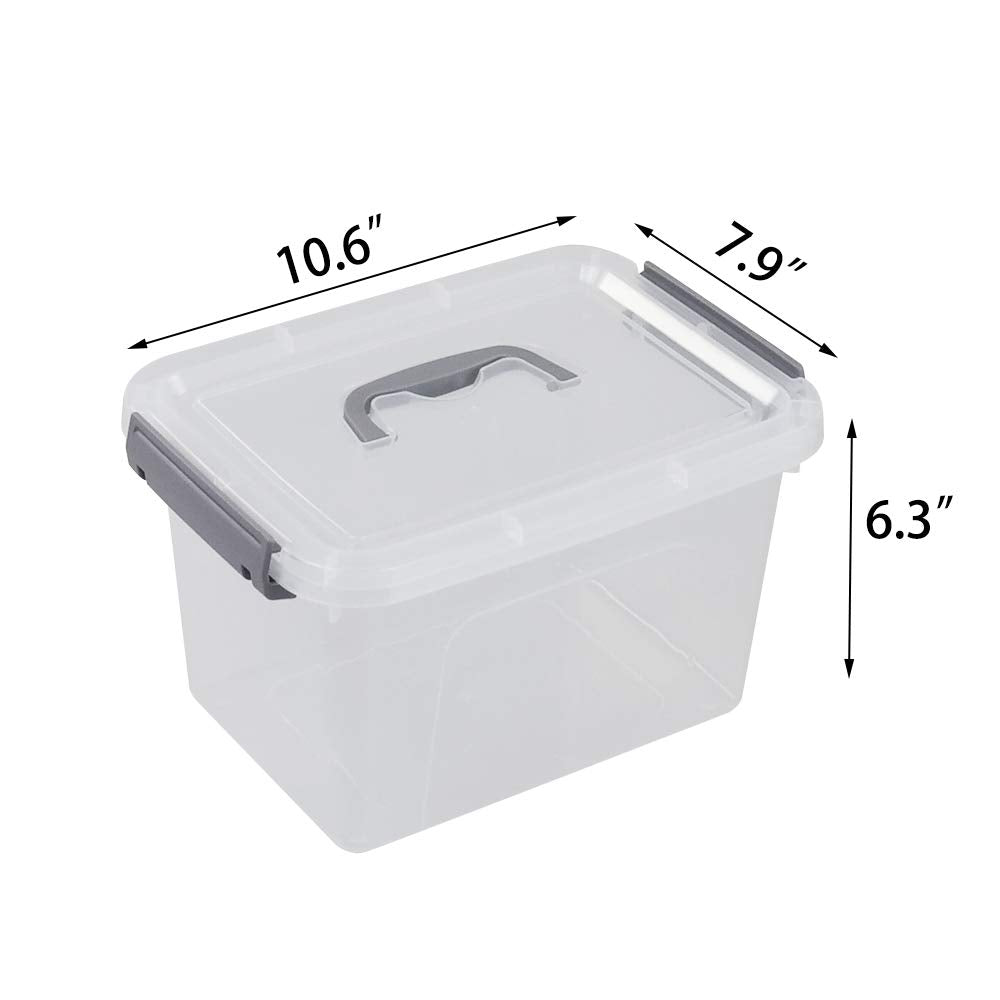 6 Pack 5 L Clear Plastic Storage Box (4 Count)