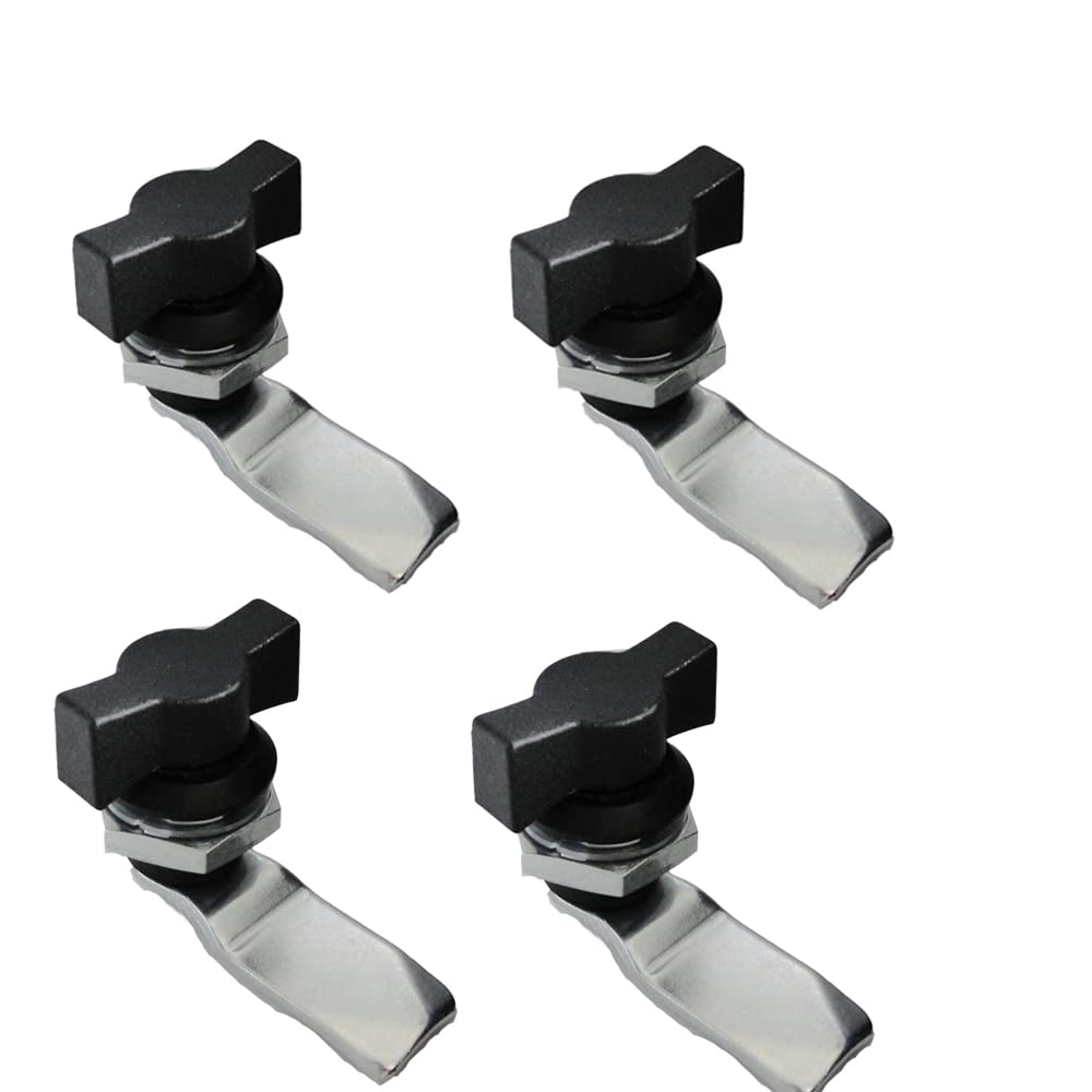 4pcs Thumb Operated Offset Cam Lock Thumb Cam Lock for Machine Cabinet Drawer Black_3