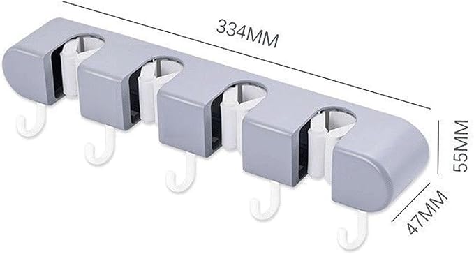 Mop and Broom Storage Rack, Space Saving Broom Hanger for Closet, Garage Organizer Storage, Basement Tool