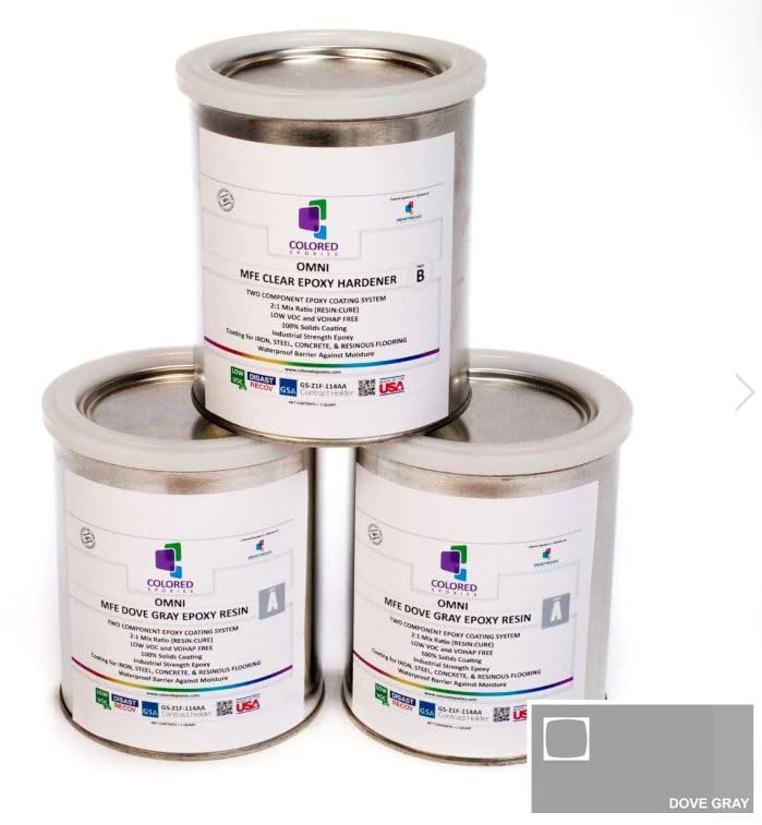 Dove Gray Epoxy Resin Coating 100% Solids (1920 Fl Oz)
