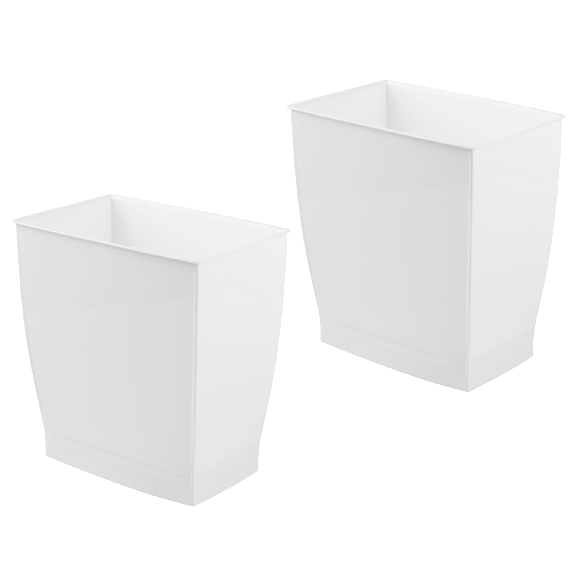 Small Plastic Bathroom Trash Can (2 Count)