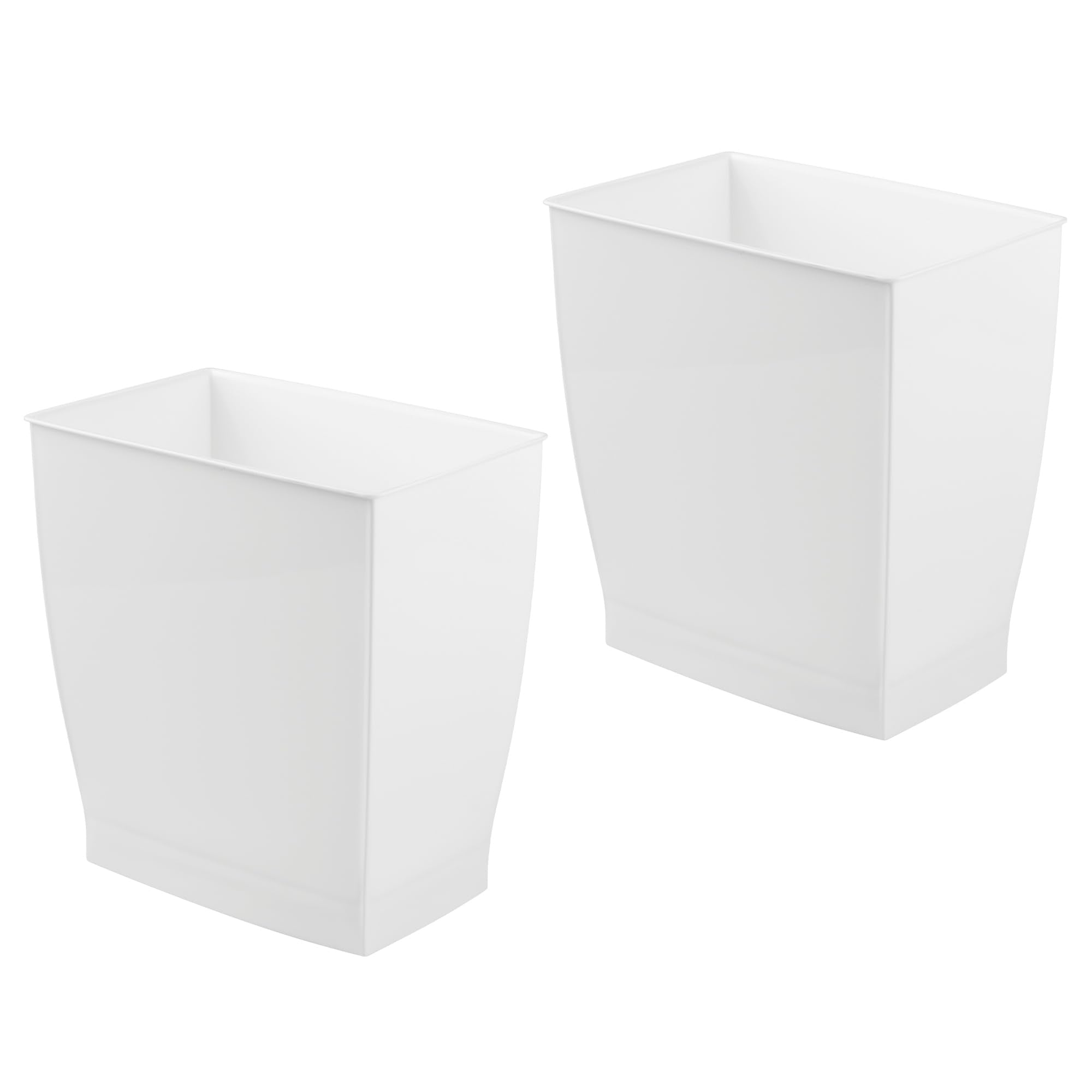 Small Plastic Bathroom Trash Can (2 Count)