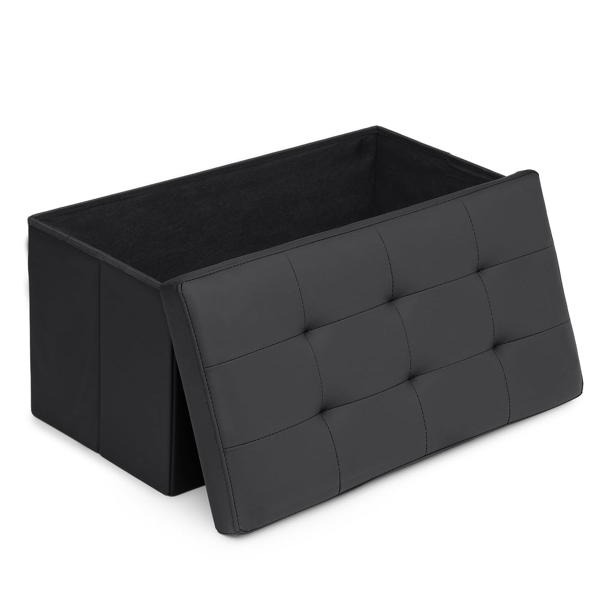 30" Storage Ottoman Bench Folding Bench with 90L Hidden Storage