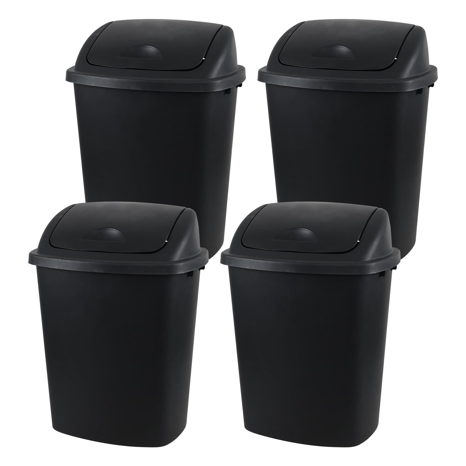 10 Gallon 40 L Swing Lid Kitchen Trash Can (4 Count)