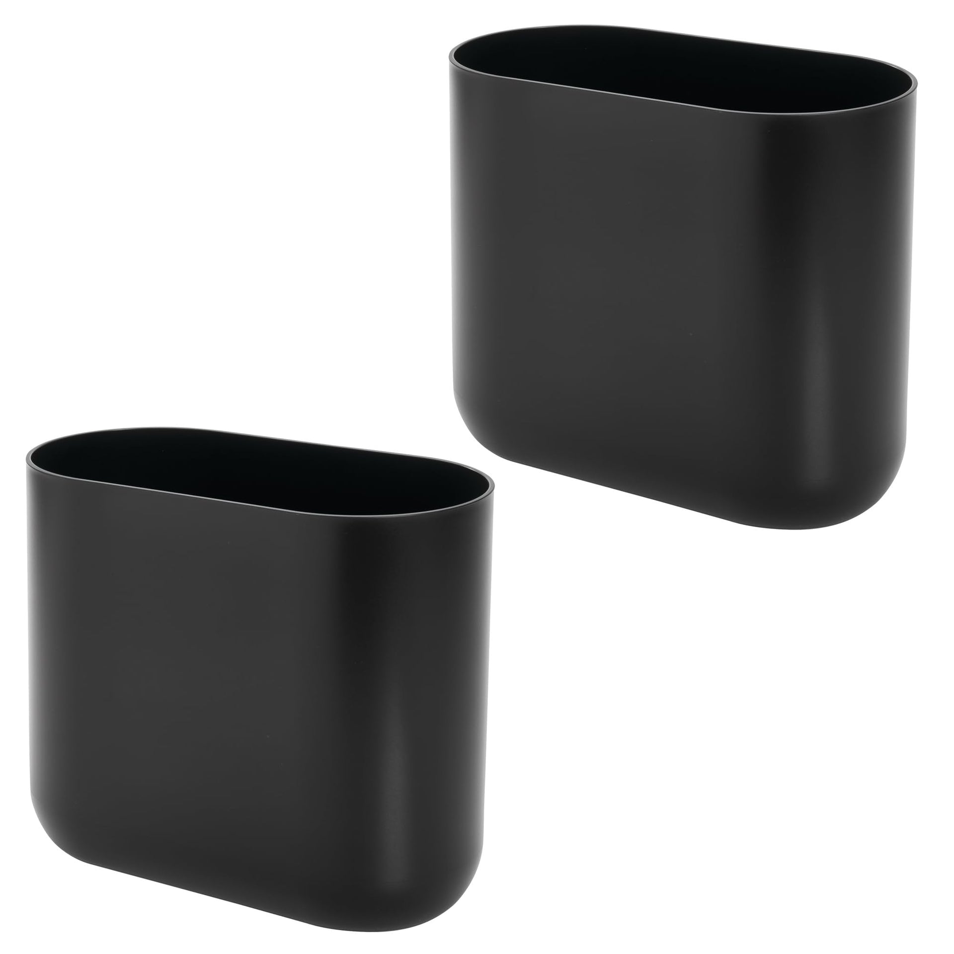 Small Slim Plastic Bathroom Trash Can (2 Count)