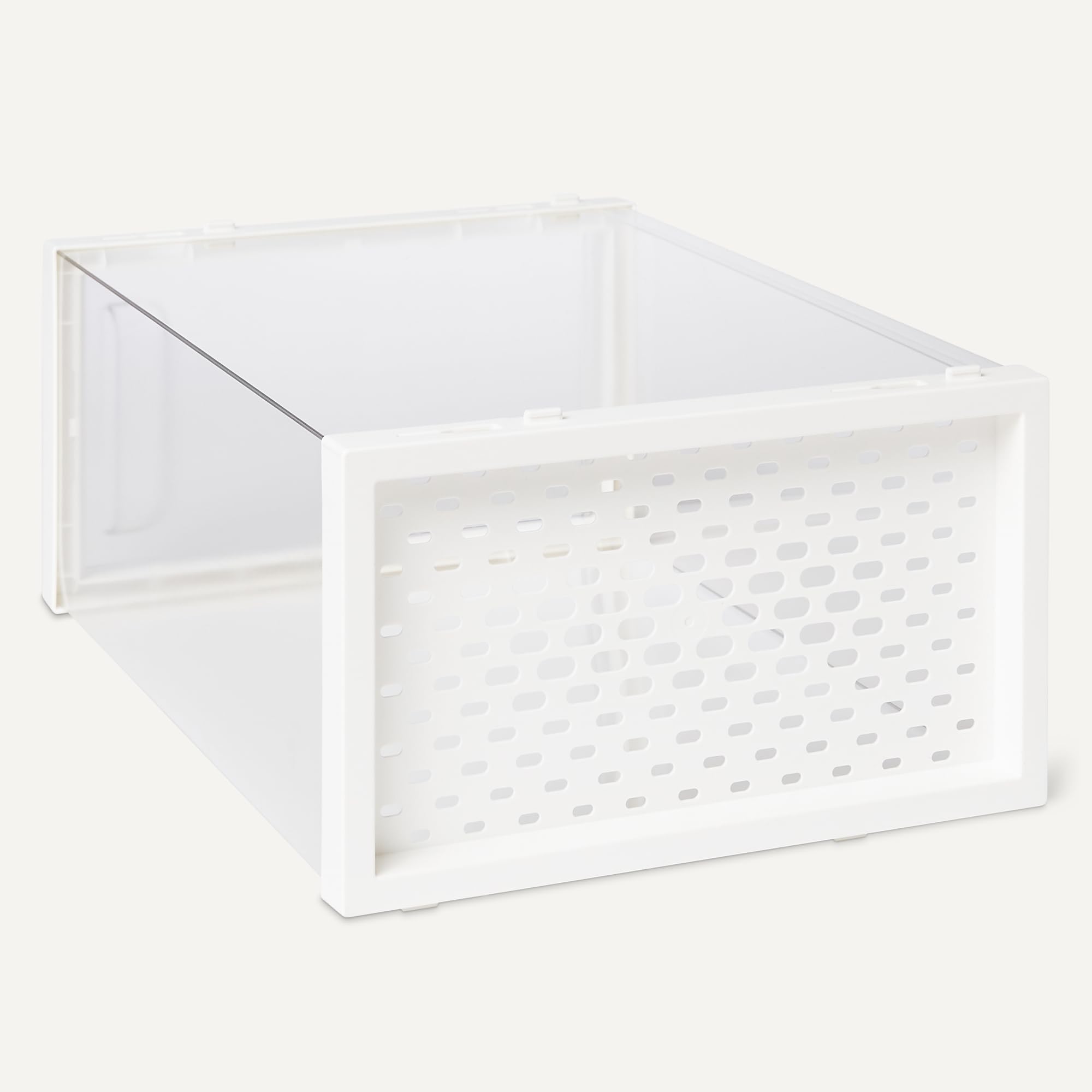 Stackable and Foldable Clear Shoe Storage Organizer Box (12 Count)