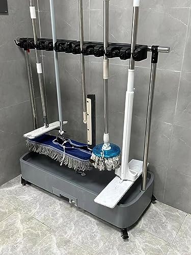 Heavy Duty Corner Mop Broom Holder Rack