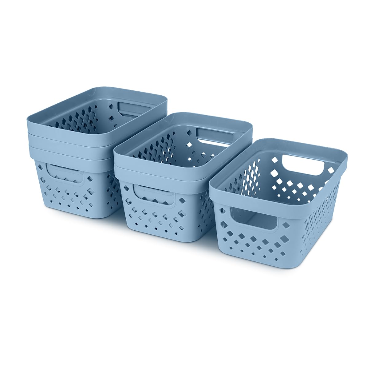 Plastic Baskets for Organizing (6 Count)