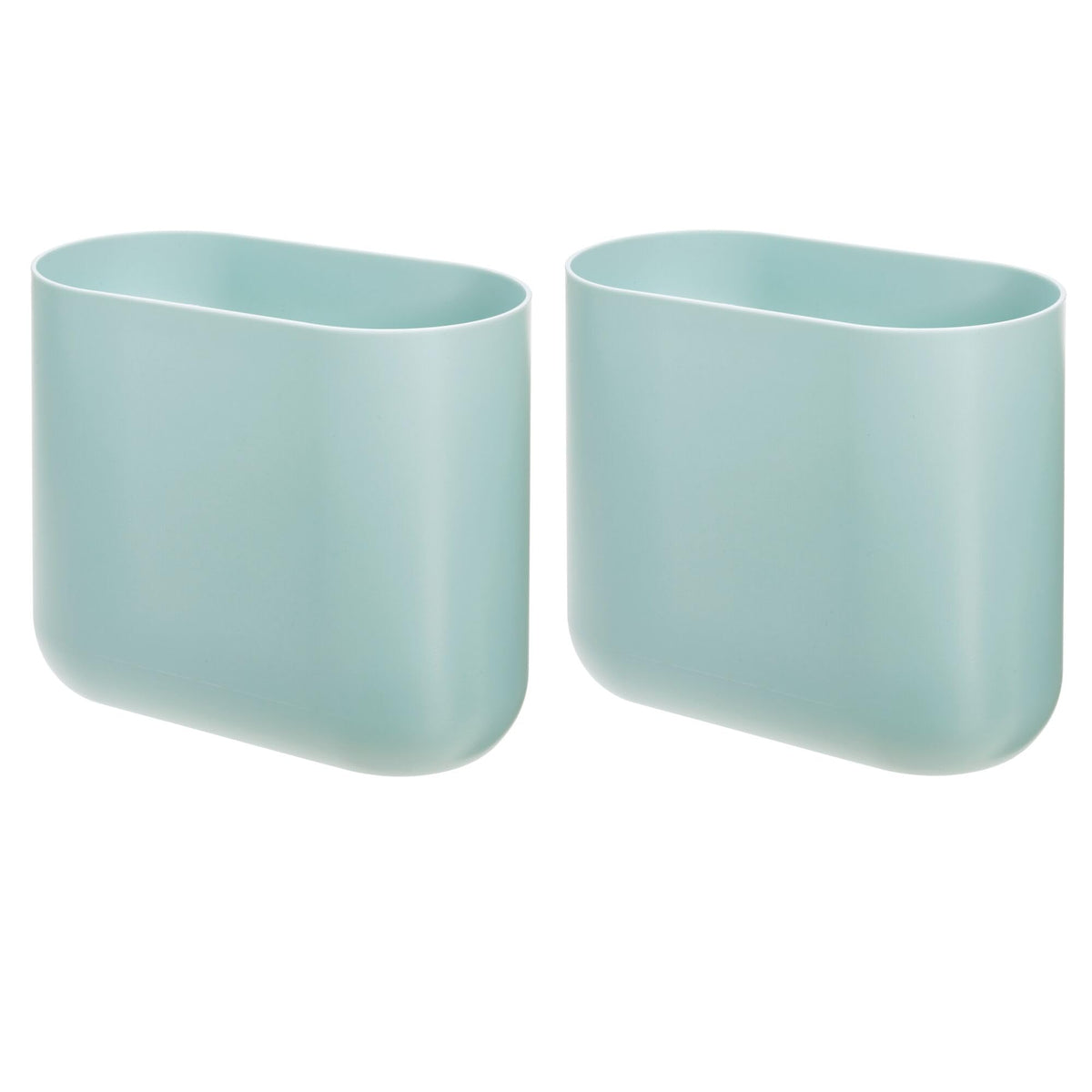 Small Slim Plastic Bathroom Trash Can (2 Count)