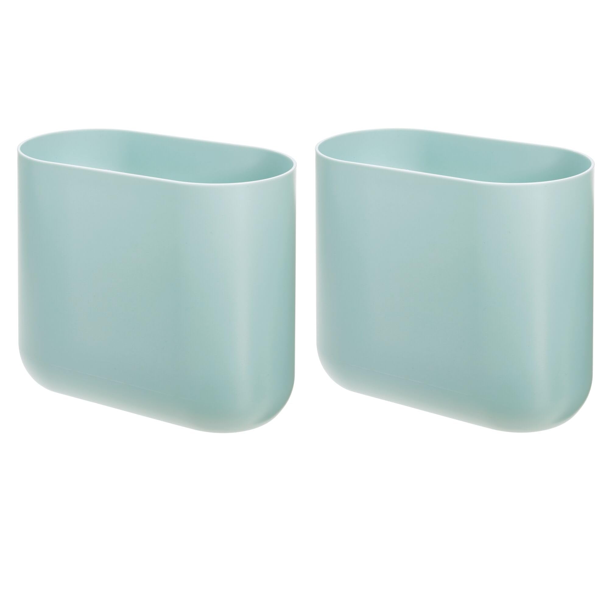 Small Slim Plastic Bathroom Trash Can (2 Count)