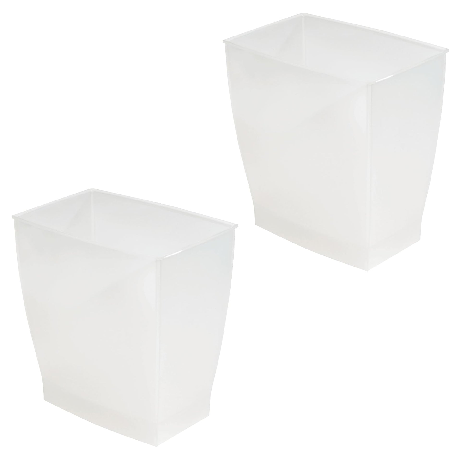 Small Plastic Bathroom Trash Can (2 Count)