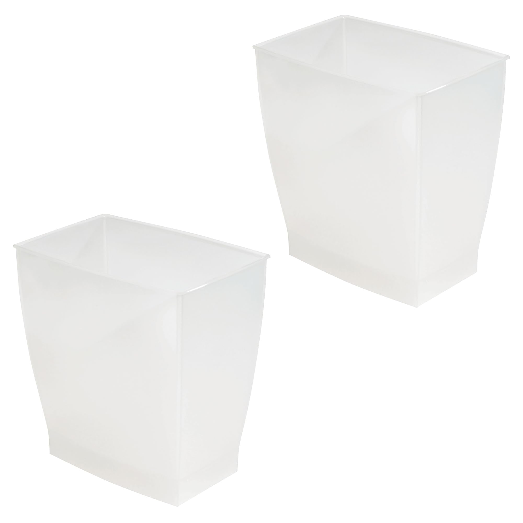 Small Plastic Bathroom Trash Can (2 Count)