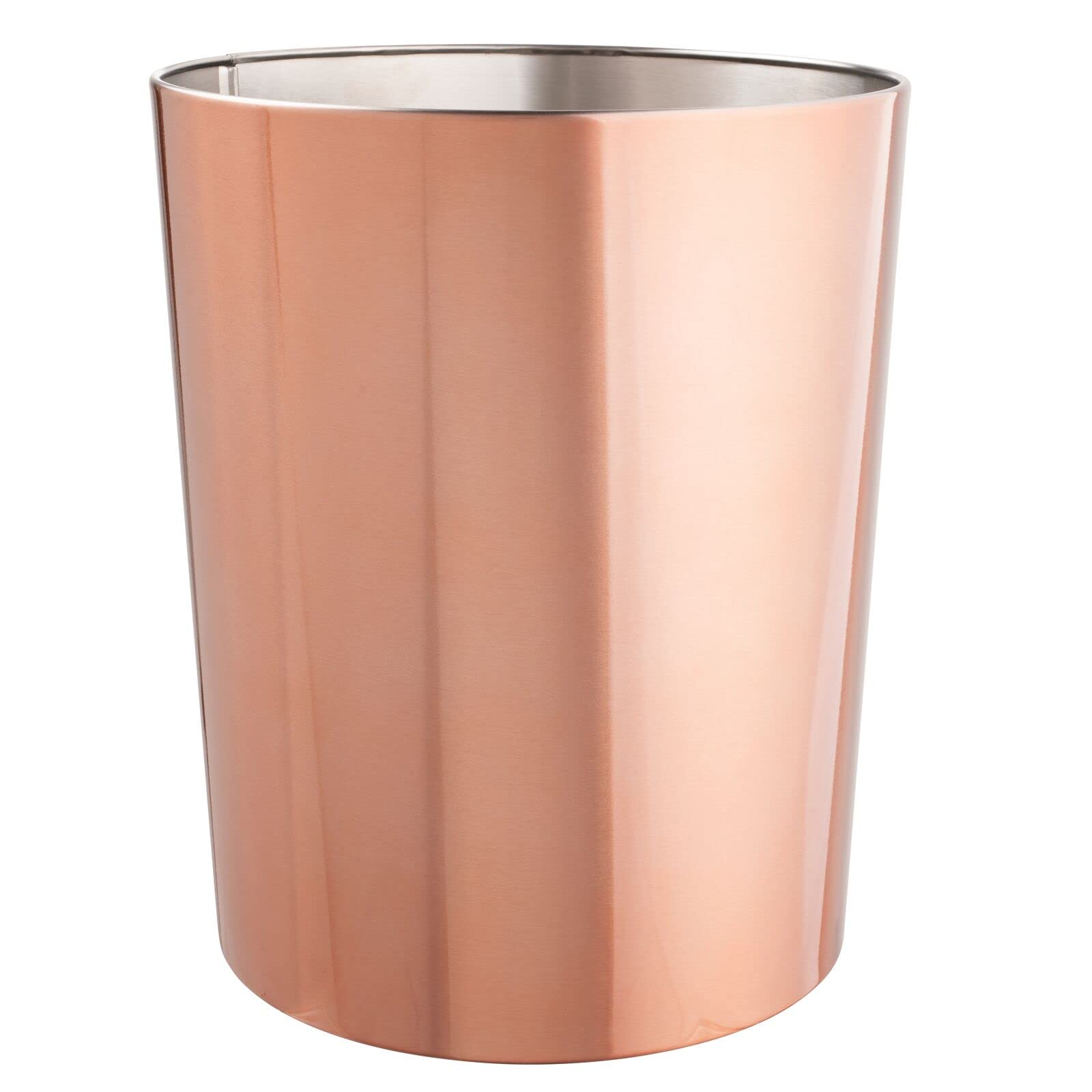 Round Metal Small 1.7 Gallon Recycle Trash Can Wastebasket