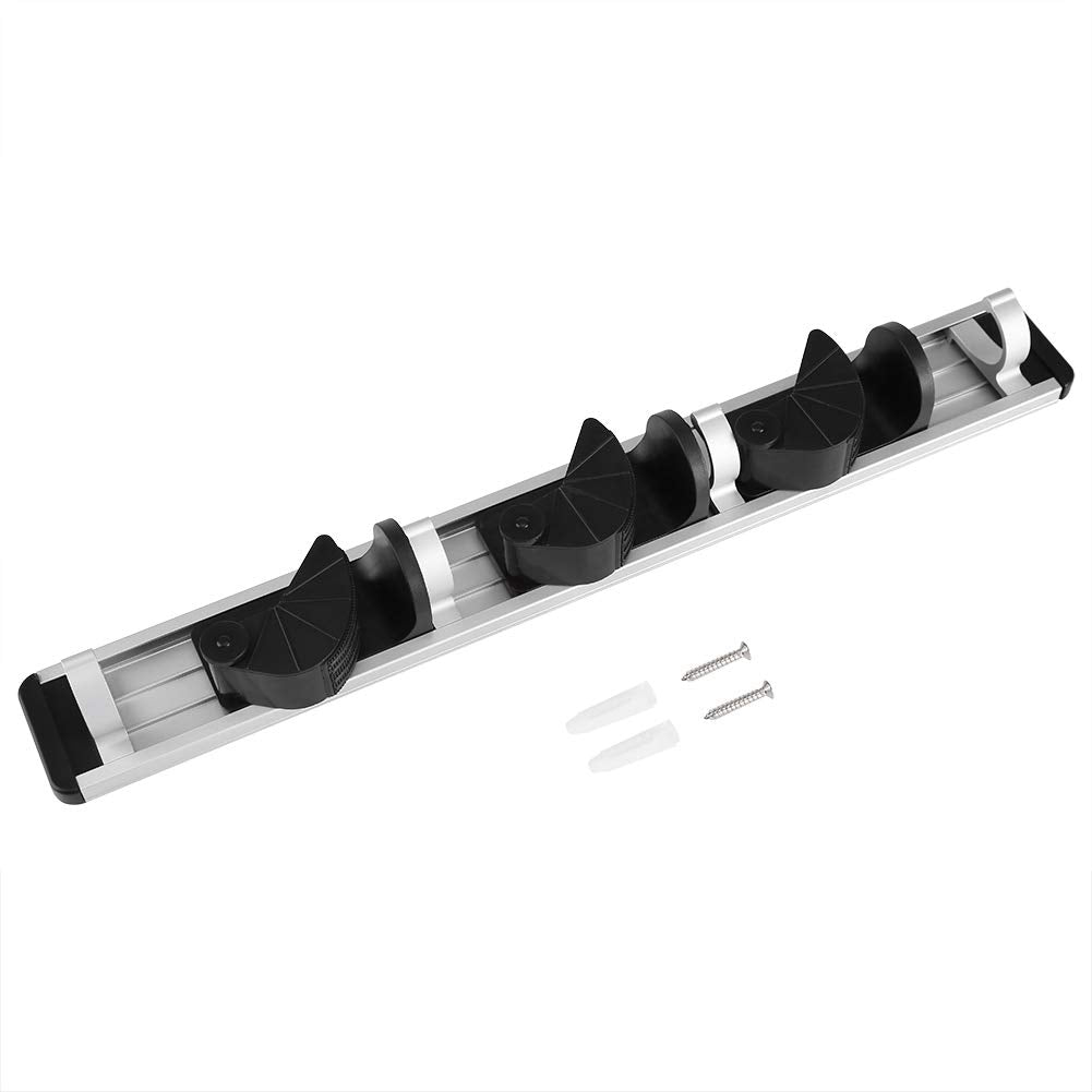 Space Saving Mop Broom Organizer Securely Grips Household Objects for Wall Storage