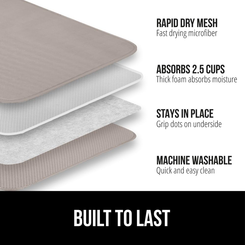 Ultra Water Absorbent Microfiber Dish Drying Mat