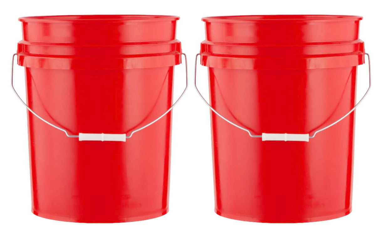 5 Gallon Premium HPDE Plastic Bucket (2 Count)