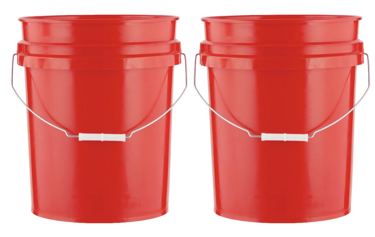 5 Gallon Premium HPDE Plastic Bucket (2 Count)