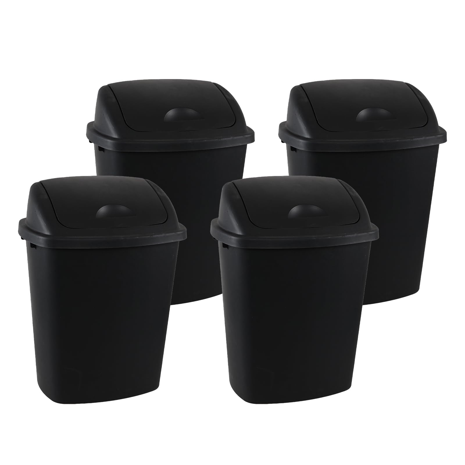 4 Pack 11 Gallon Swing Top Trash Can (4 Count)