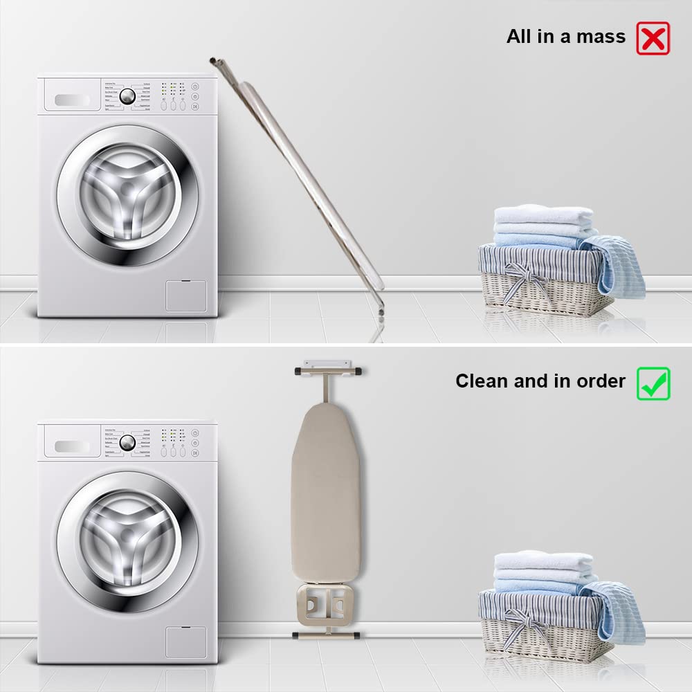 Ironing Board Hanger Wall Mount Ironing Board Holder Organizer Wall Rack for Laundry Rooms Storage Rack Hanging Shelf Hanger