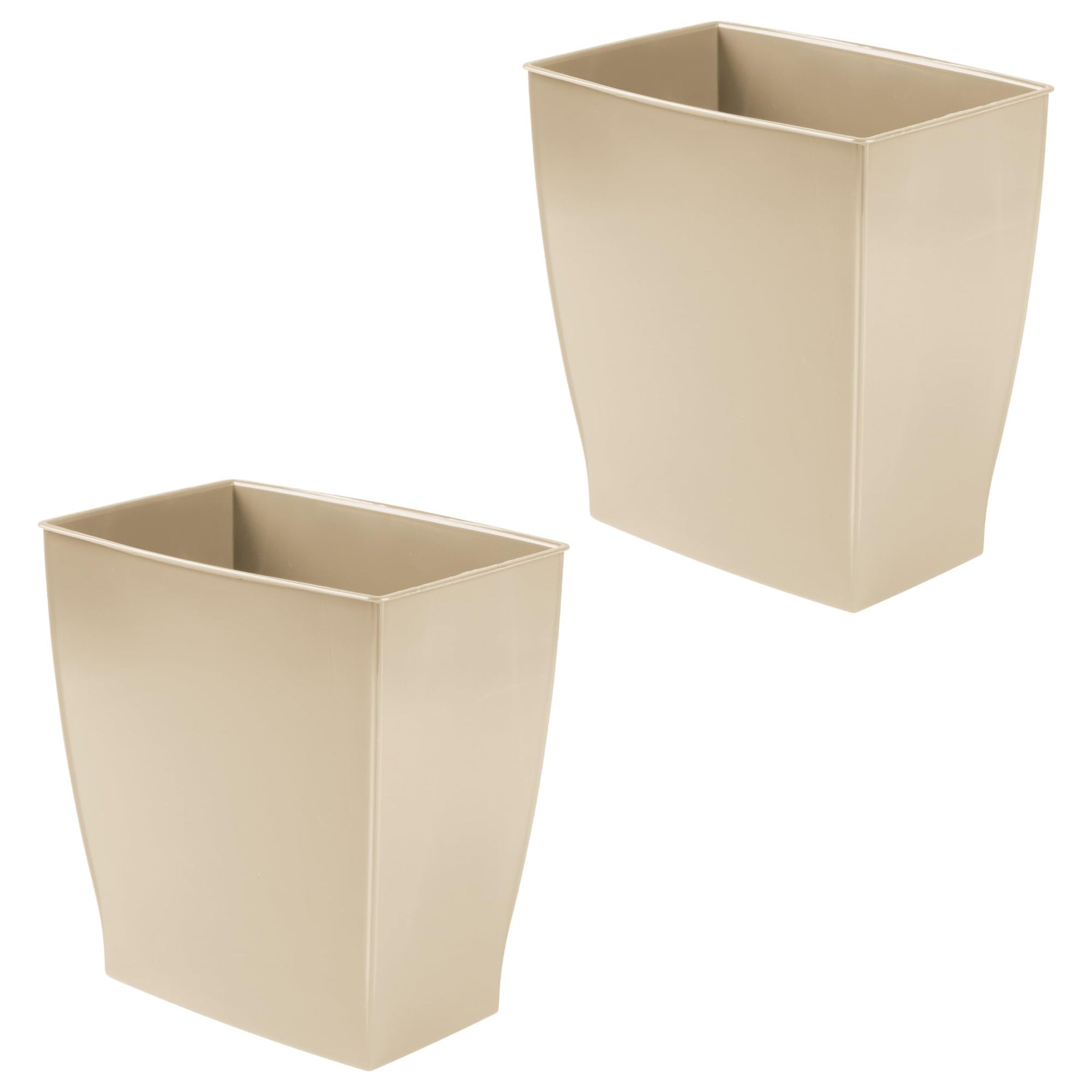Small Plastic Bathroom Trash Can (2 Count)