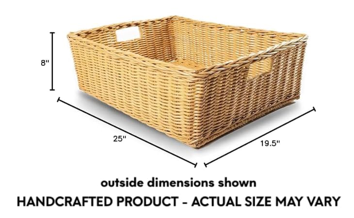 Underbed Wicker Storage Basket