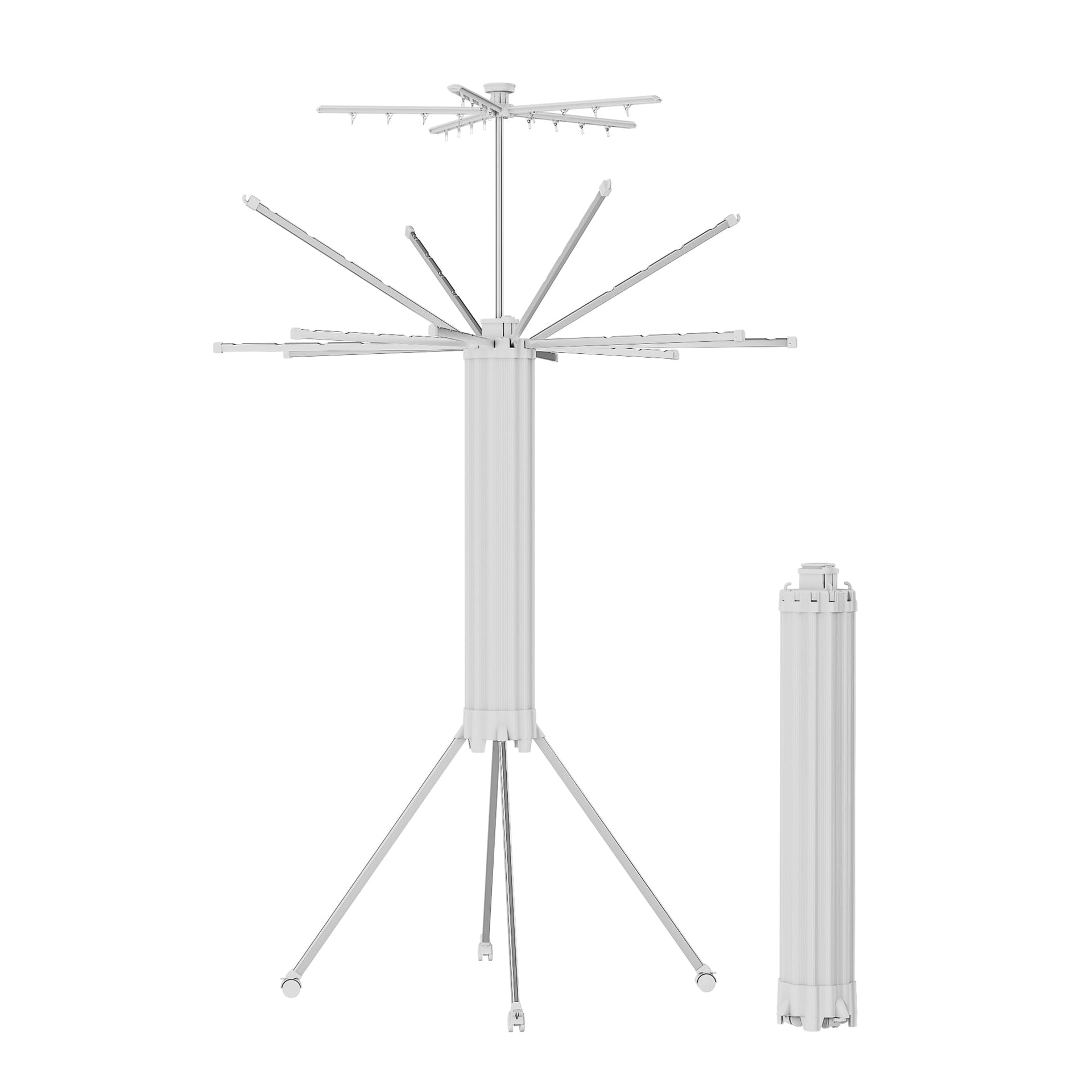 4 Legs Double Layer Clothes Drying Rack