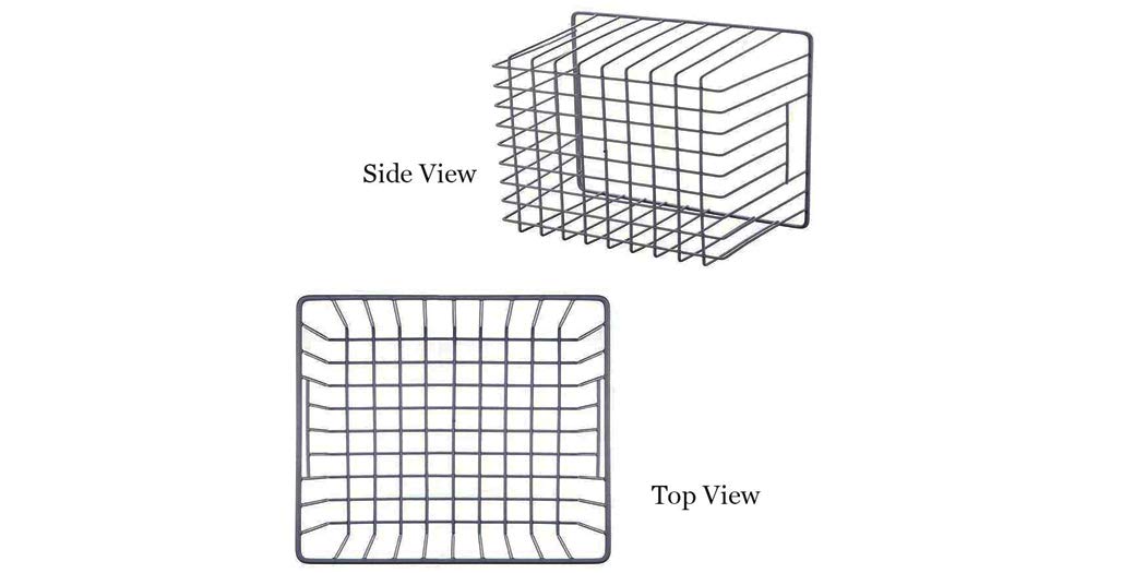 Wire Metal Basket Bin Storage Baskets Modern Farmhouse Food (3 Count)