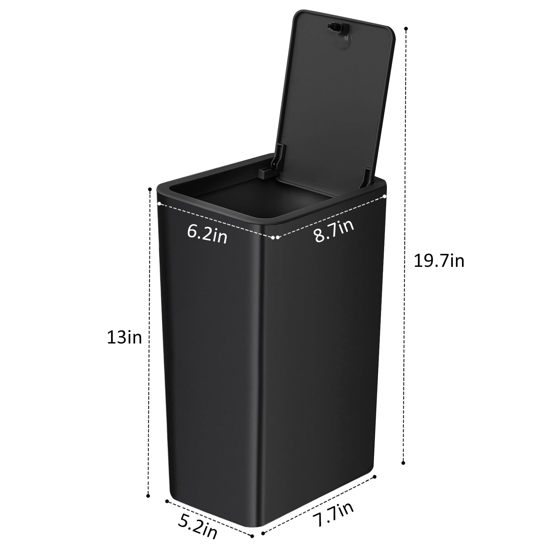 Bathroom Trash Can with Lid (2 Count)