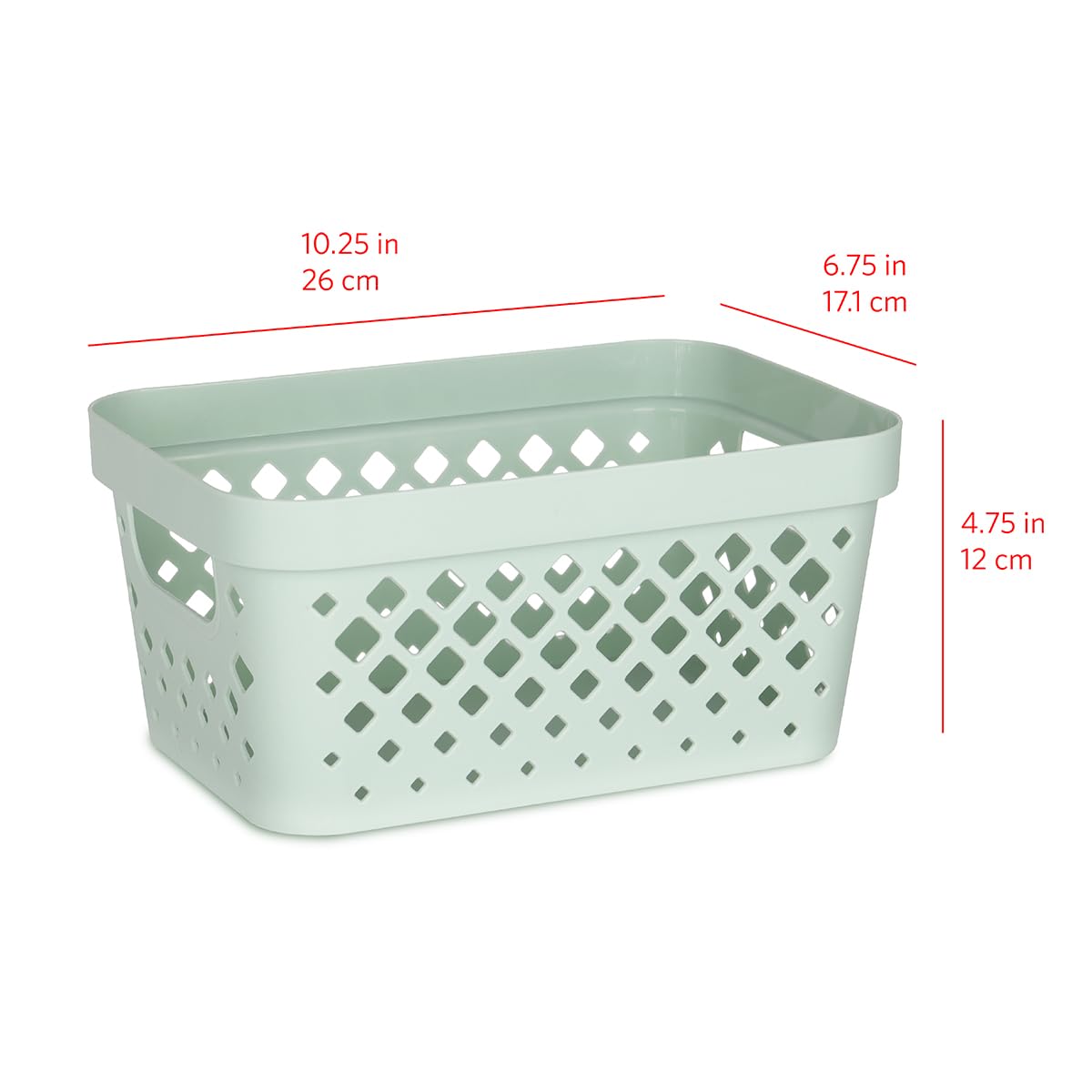 Plastic Baskets for Organizing (6 Count)