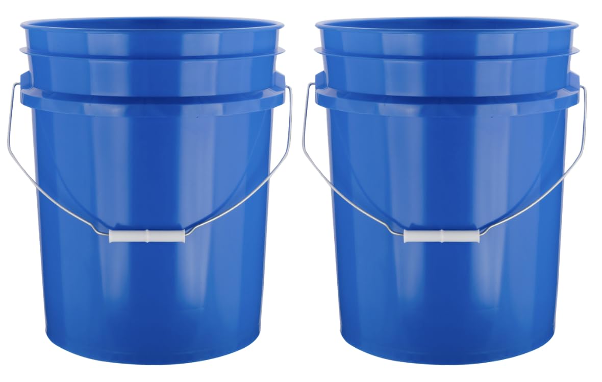 5 Gallon Premium HPDE Plastic Bucket (2 Count)