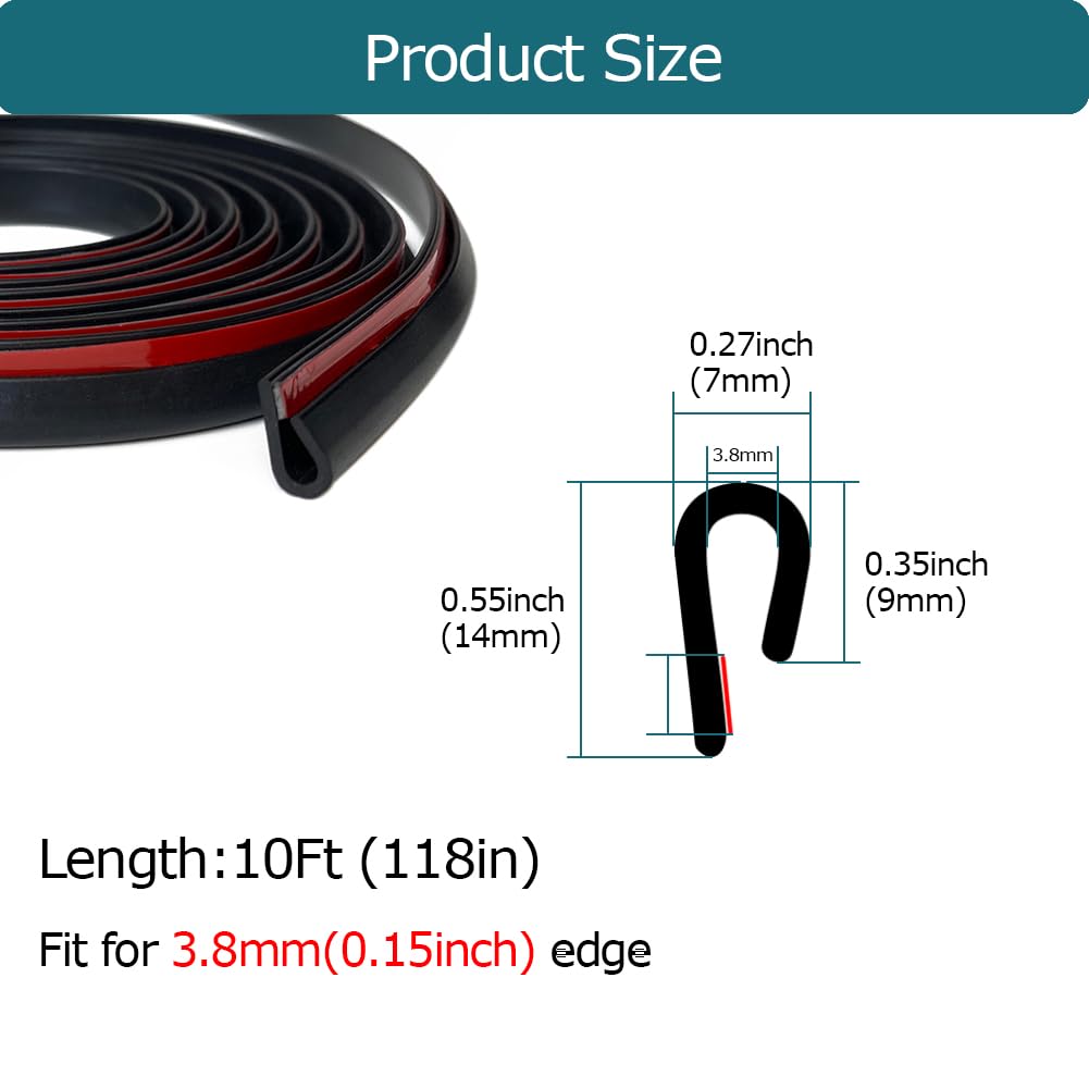 Rubber Edge Trim Black