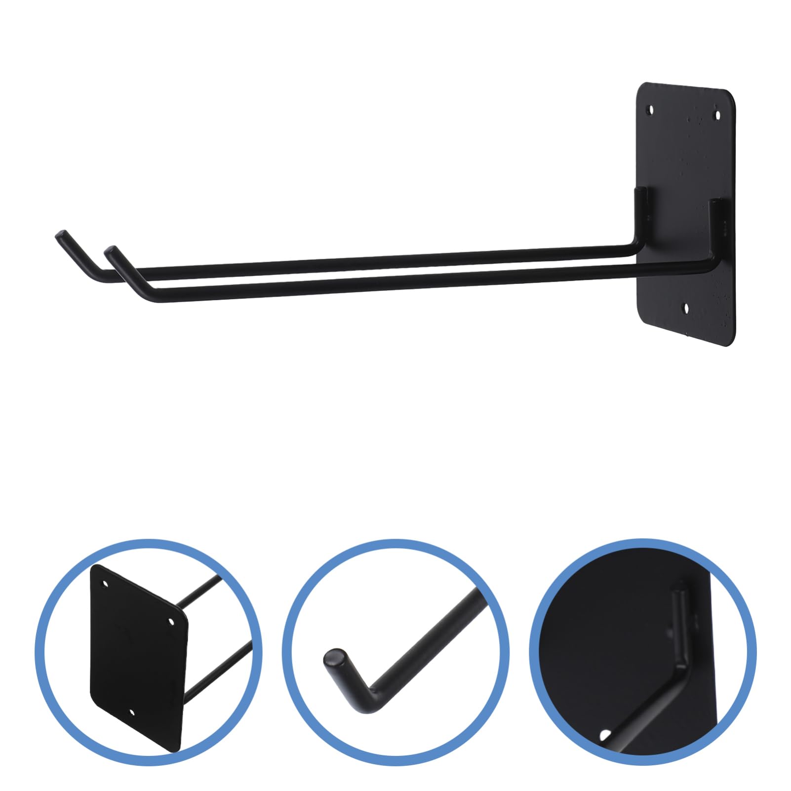 Wall Mounted Mop Holder Rack Heavy Duty Garden Tool Organizer for Brooms Mops and Garden Equipment Design Screw for Easy Installation