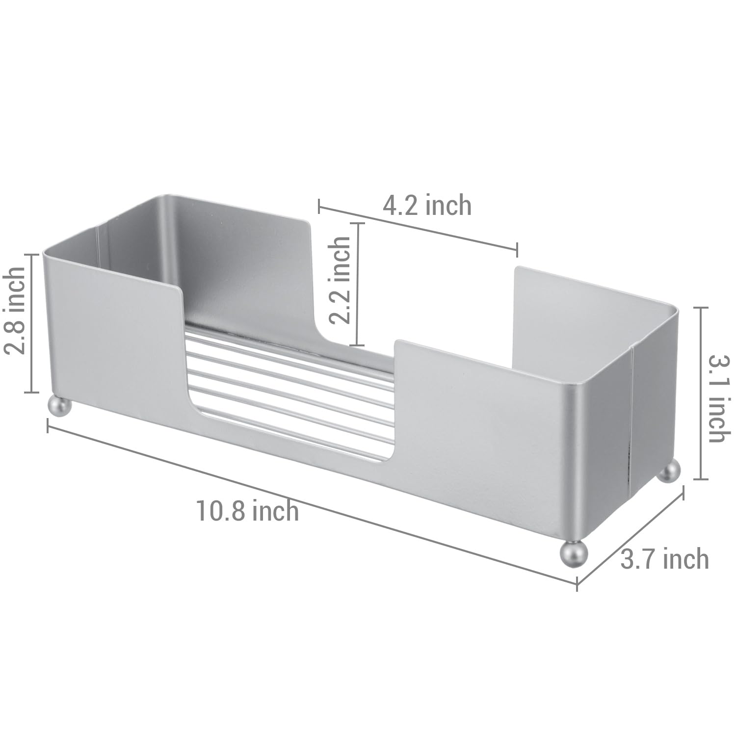 Modern Silver Tone Metal Countertop Folded Paper Towel Holders (2 Count)