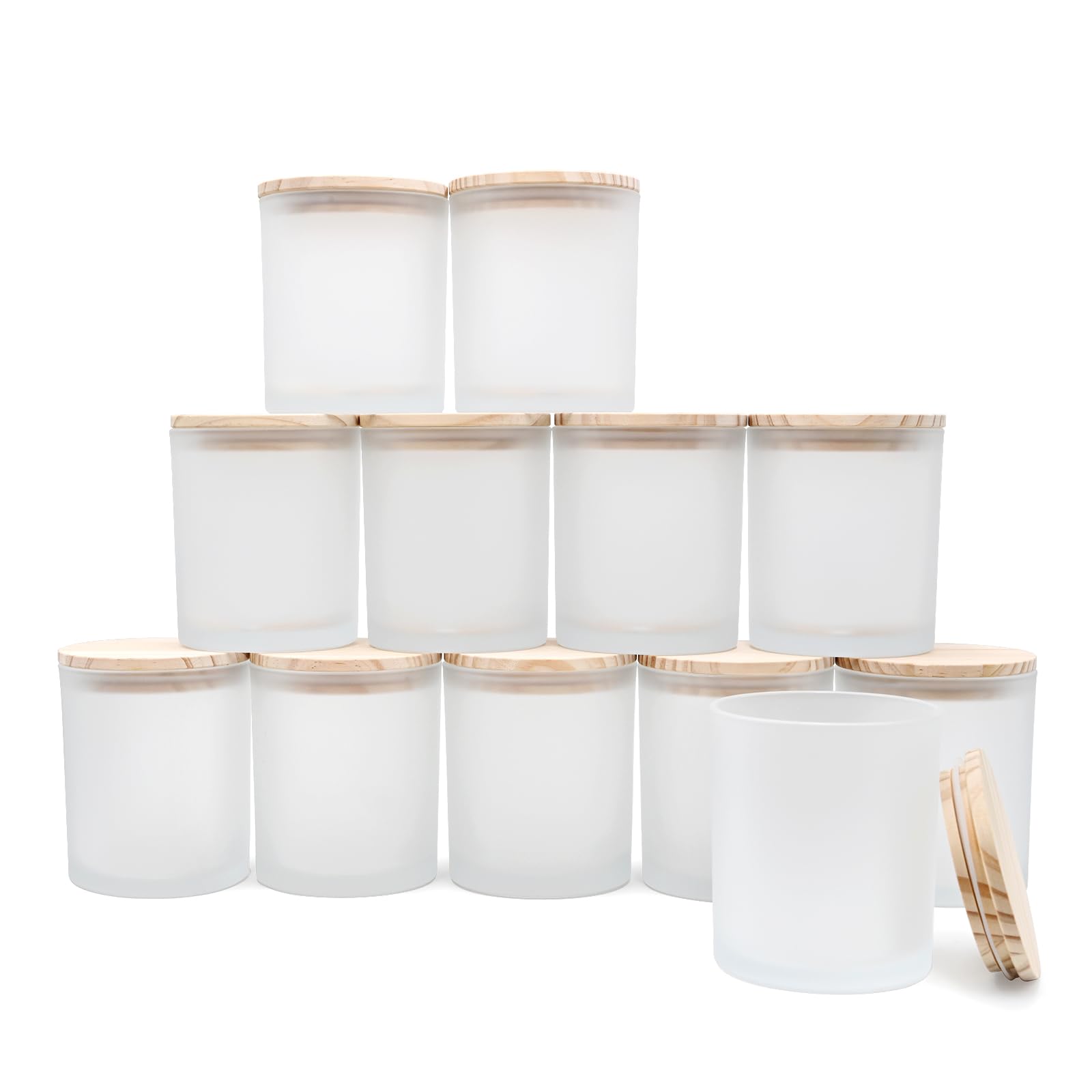 14 OZ Thick Candle Jars for Making Candles 12 Pcs (12 Count)