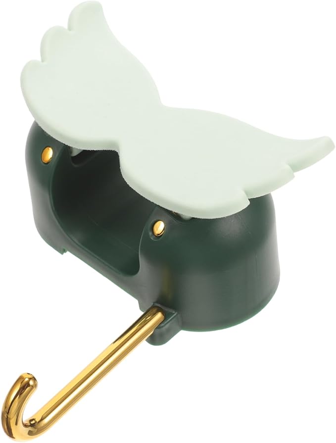 Happyyami Broom Mop Holder Wall Mount Cartoon Wings Hook TPR Material Home Organizer