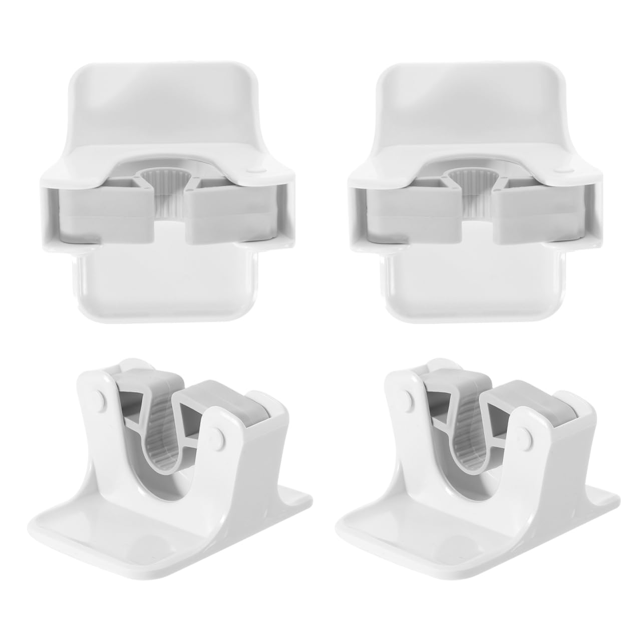 4Pcs Broom Holder Wall Mount Mop Grippers No Drilling Anti