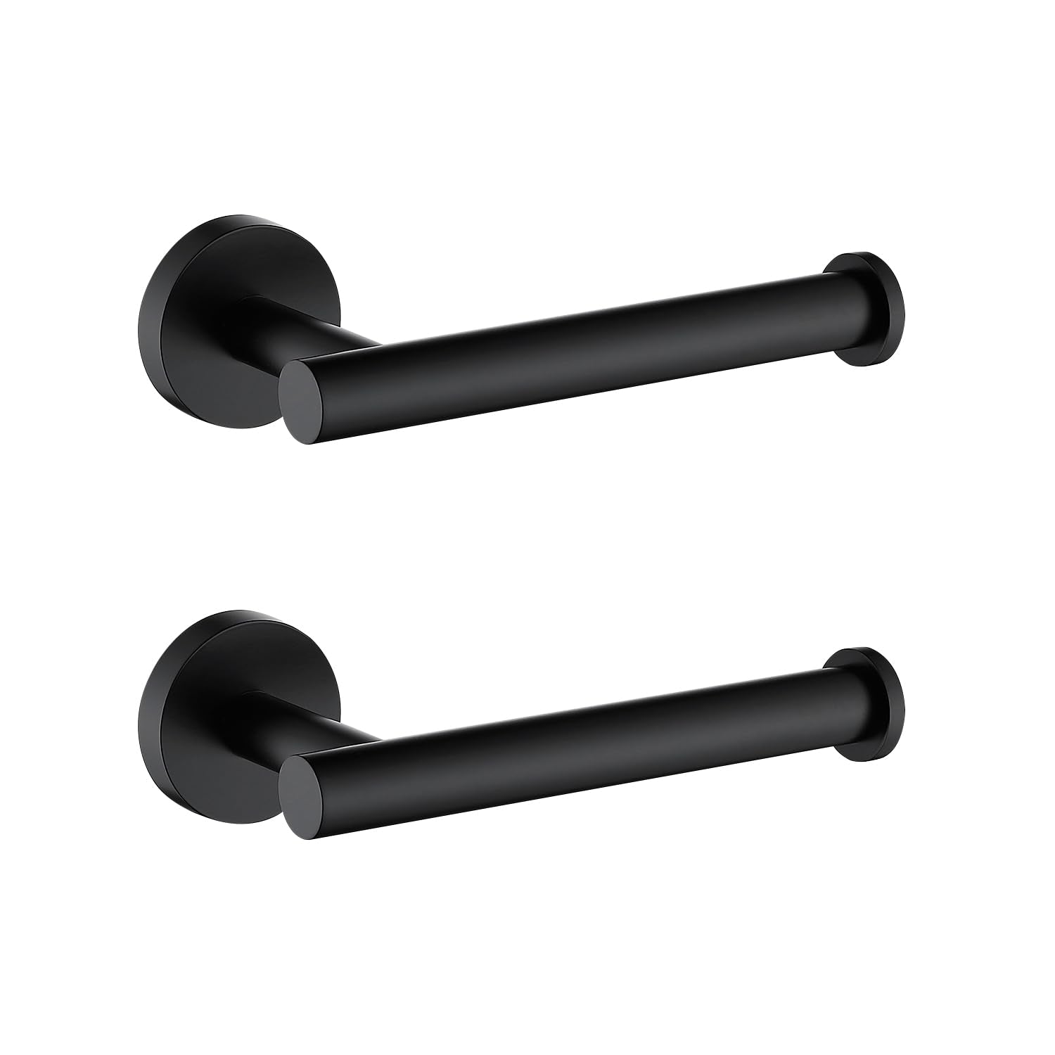 Toilet Paper Holder SUS304 Stainless Steel Round Size Matte Black 2 Pack (2 Count)