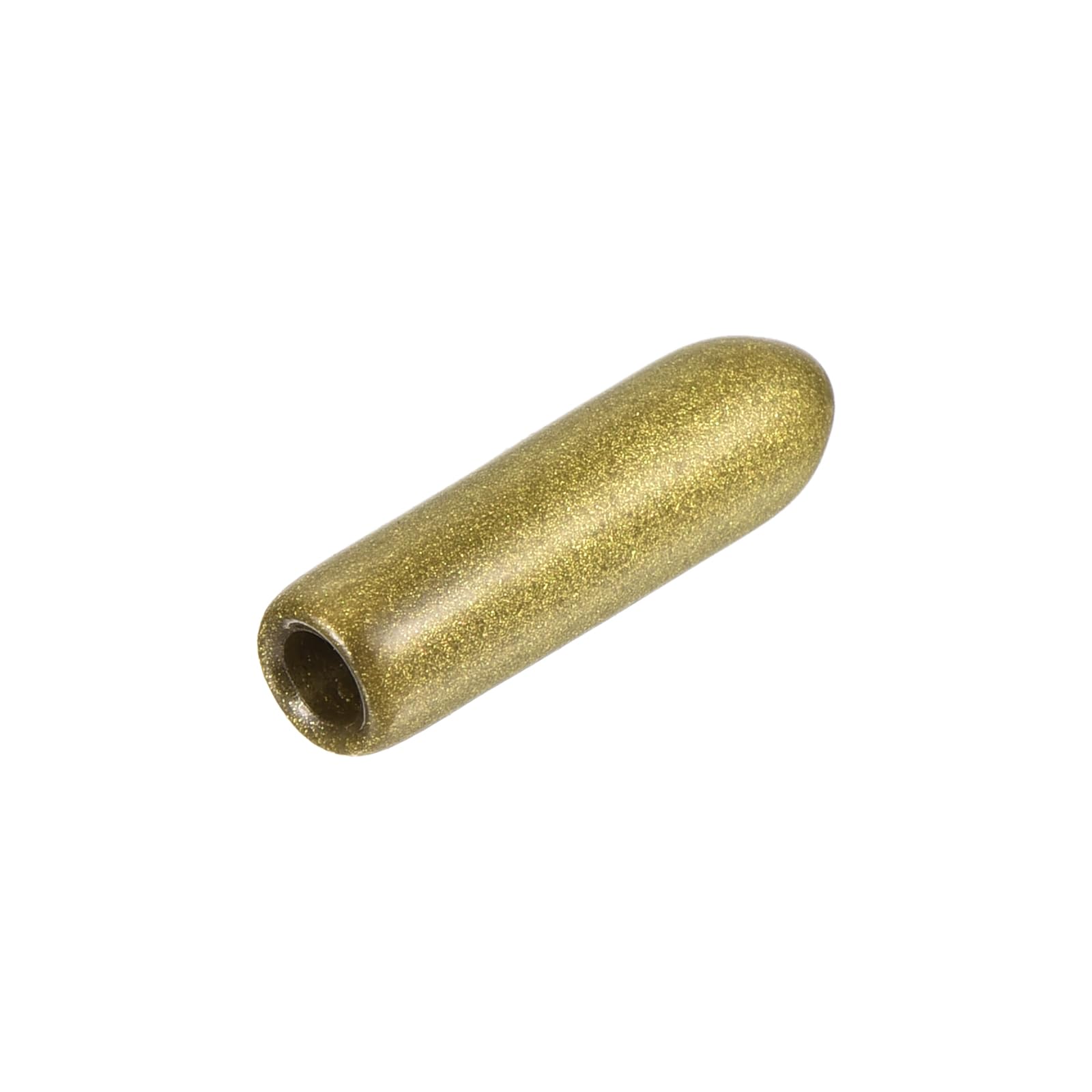 20pcs Rubber End Caps 2.5mm ID Vinyl Round Tube Bolt Cap Cover Thread Protectors Gold