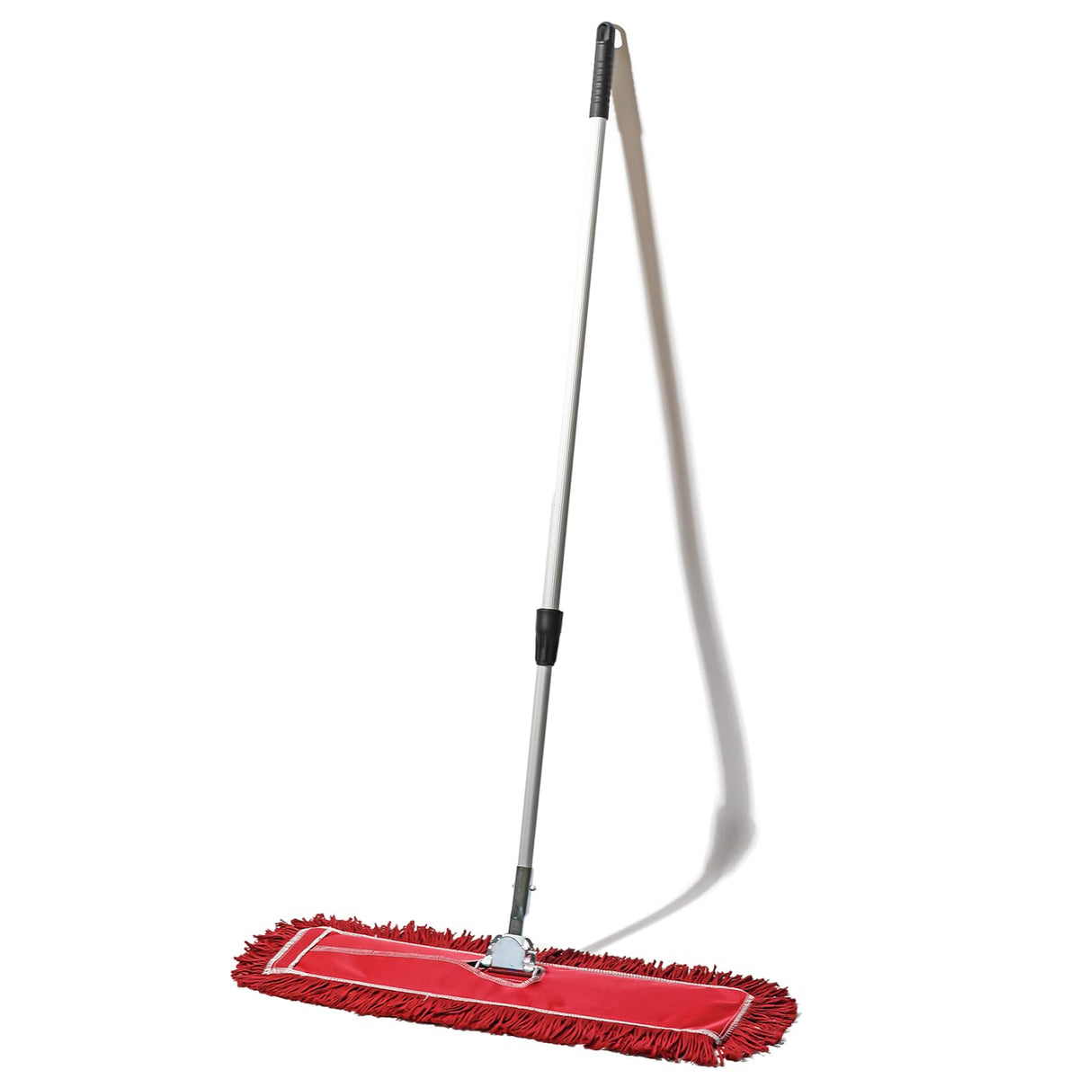 24 Inch Red Commercial Dust Mop & Floor Sweeper with Extendable Handle