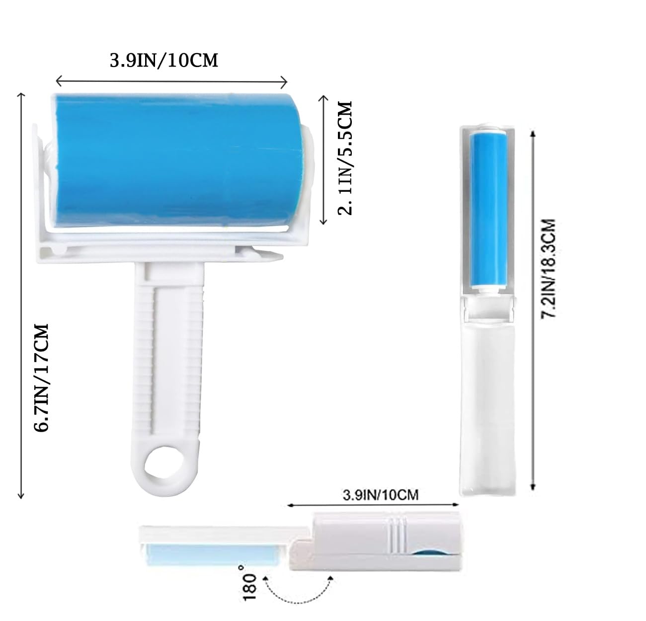 Reusable Sticky Lint Roller 2 Pack with Cover