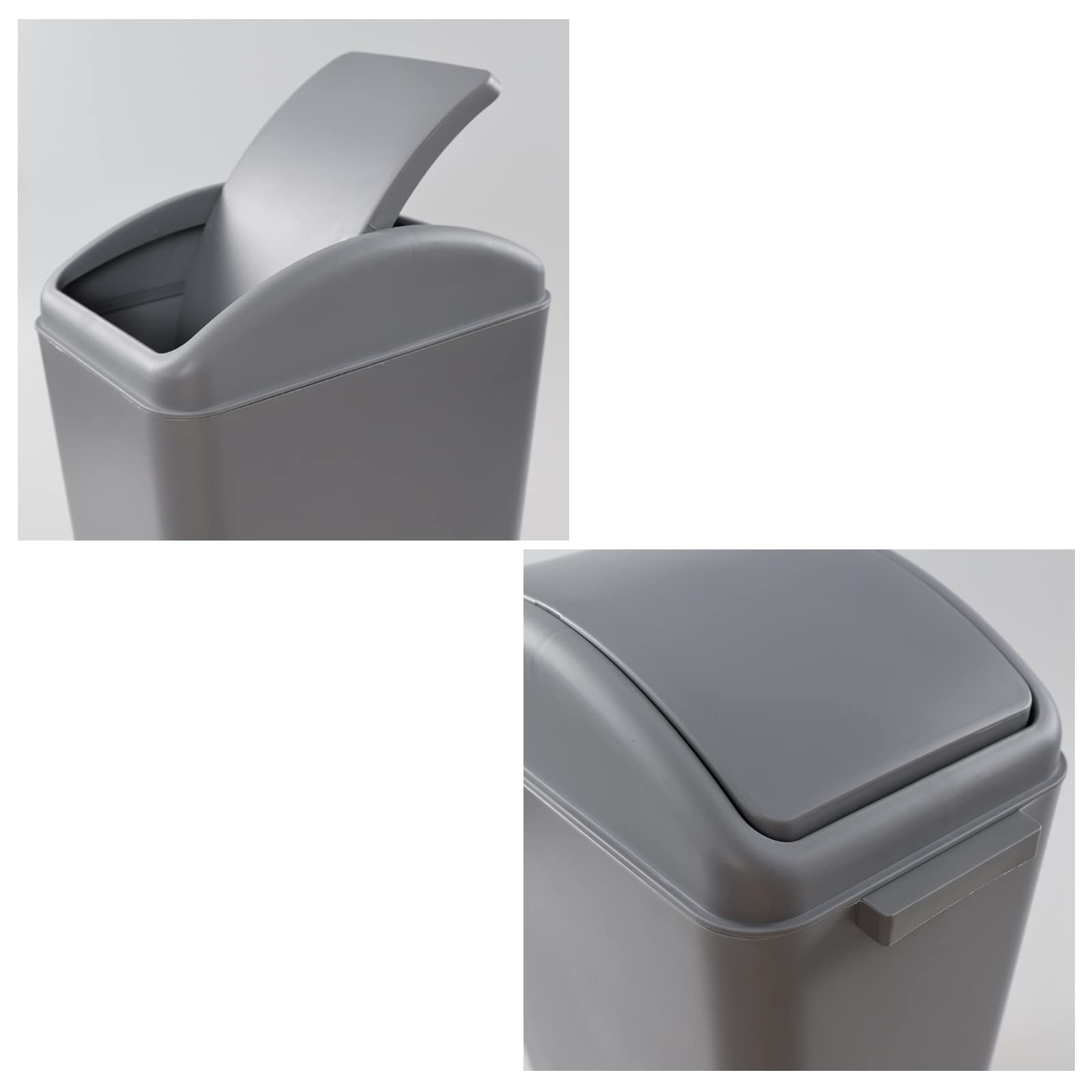 3 Pack 4.5 Gallon Plastic Garbage Can with Swing Lid (3 Count)
