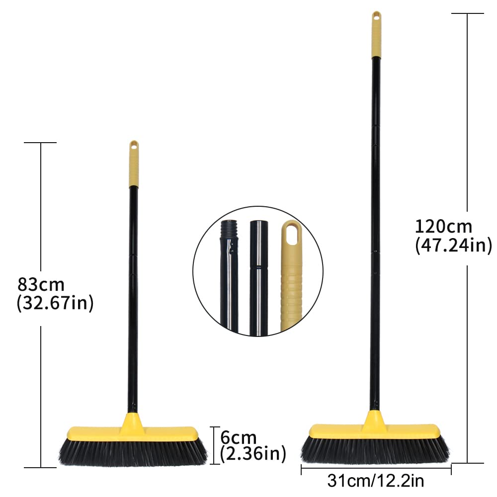 Push Broom with Long Handle