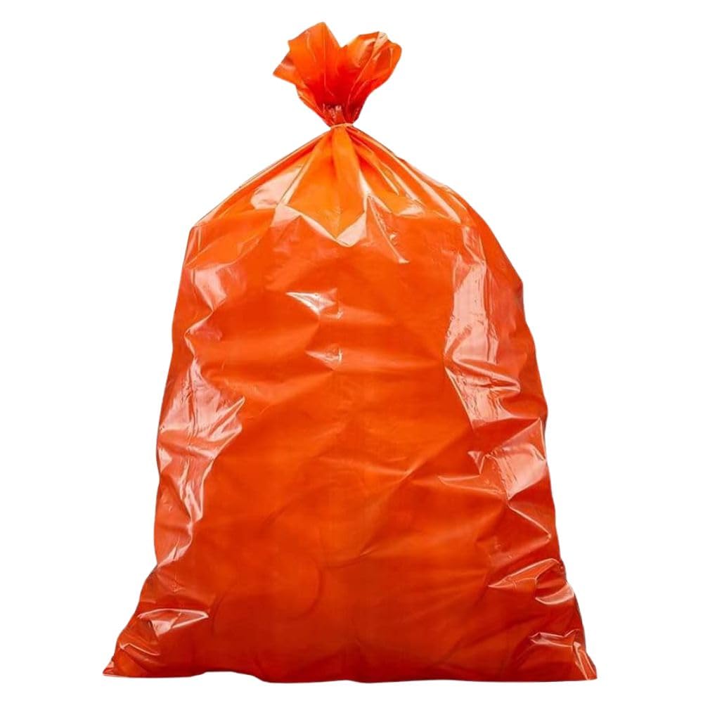 32 33 Gallon Trash Bags │ 1.2 Mil │ Orange Garbage Can Liners │ 33’” x 39” (100 Count)