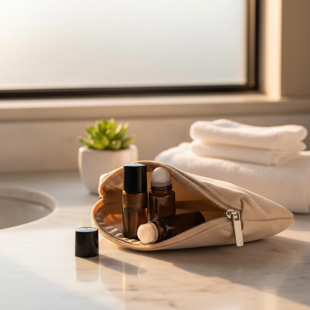 2Pcs Brown Glass Essential Oil Roller Bottles Refillable Roll on Bottles Empty Deodorant Bottle Containers Rollerball Beauty Personal Care Fragrance Cosmetics Tools (2 Count)