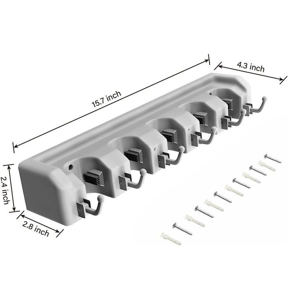 Broom Holder Wall Mount and Garden Tool Organizer