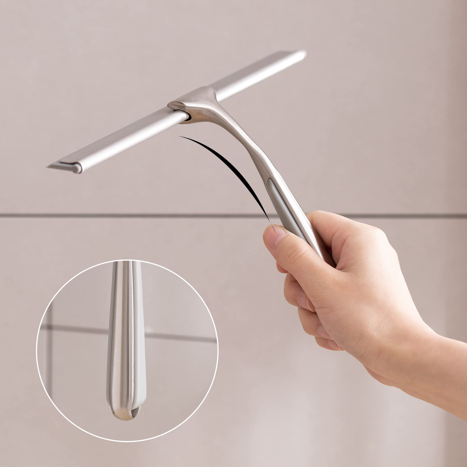 Shower Squeegee for Shower Doors 10 Inch Bathroom Squeegee for Windows