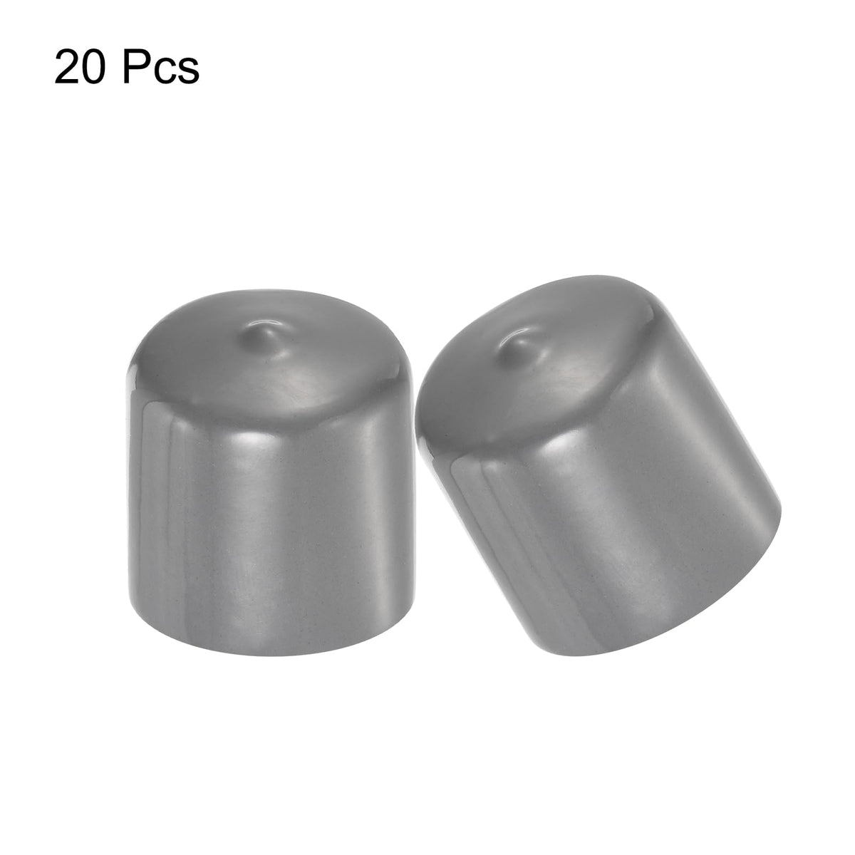 20pcs Rubber End Caps 39mm ID Vinyl Cap Cover Screw Protectors Dark Grey