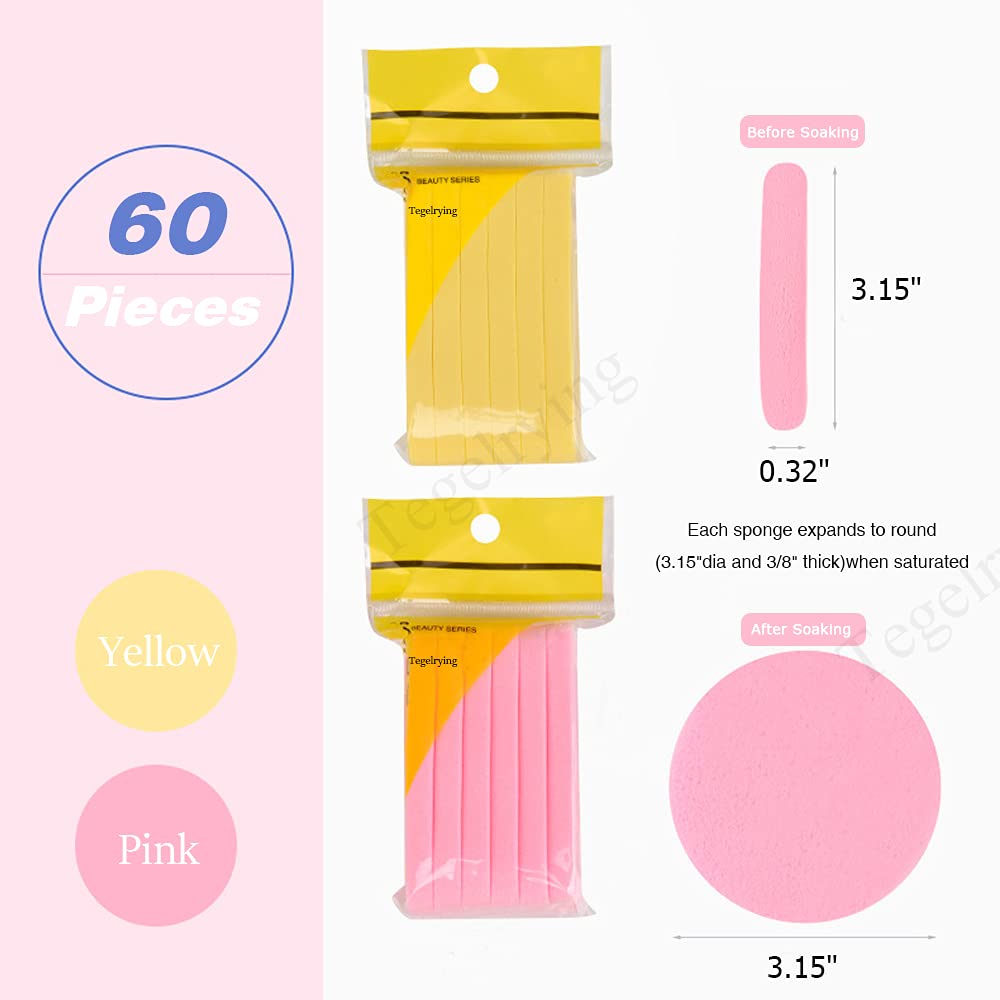 Facial Sponge Compressed (60 Count)