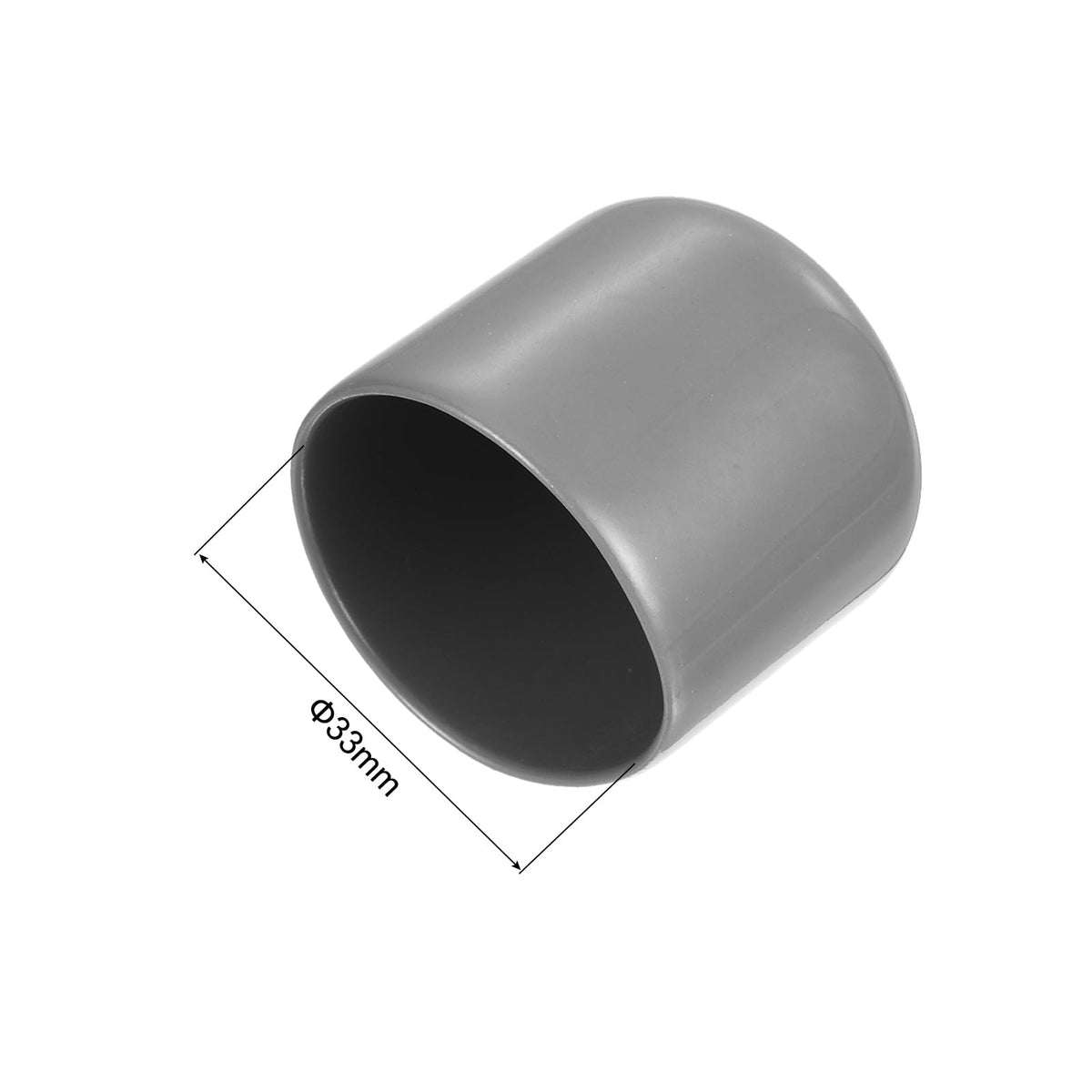 20pcs Rubber End Caps Protective Caps 33mm ID Vinyl PVC Round Tube Bolt Cap Cover Screw Thread Protectors